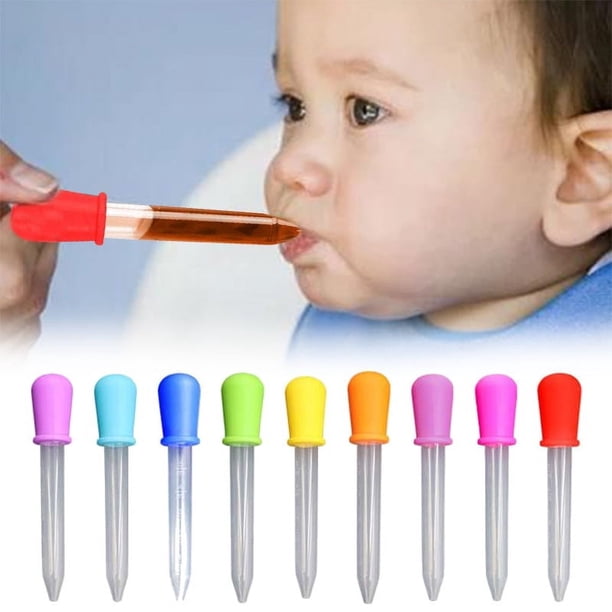 Paquete de 8 cuentagotas de líquido de silicona, cuentagotas de agua, cuentagotas de silicona transparente de 5 ml, pipetas cuentagotas de medicina, cuentagotas de ojo, cuentagotas de oreja,