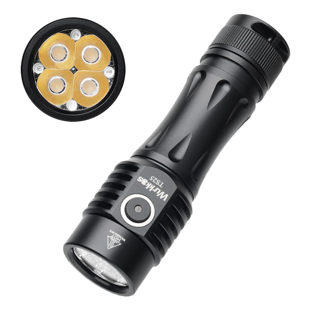 Wurkkos TS25 EDC 4000lm Flashlight with USBC Charging and RGB Aux