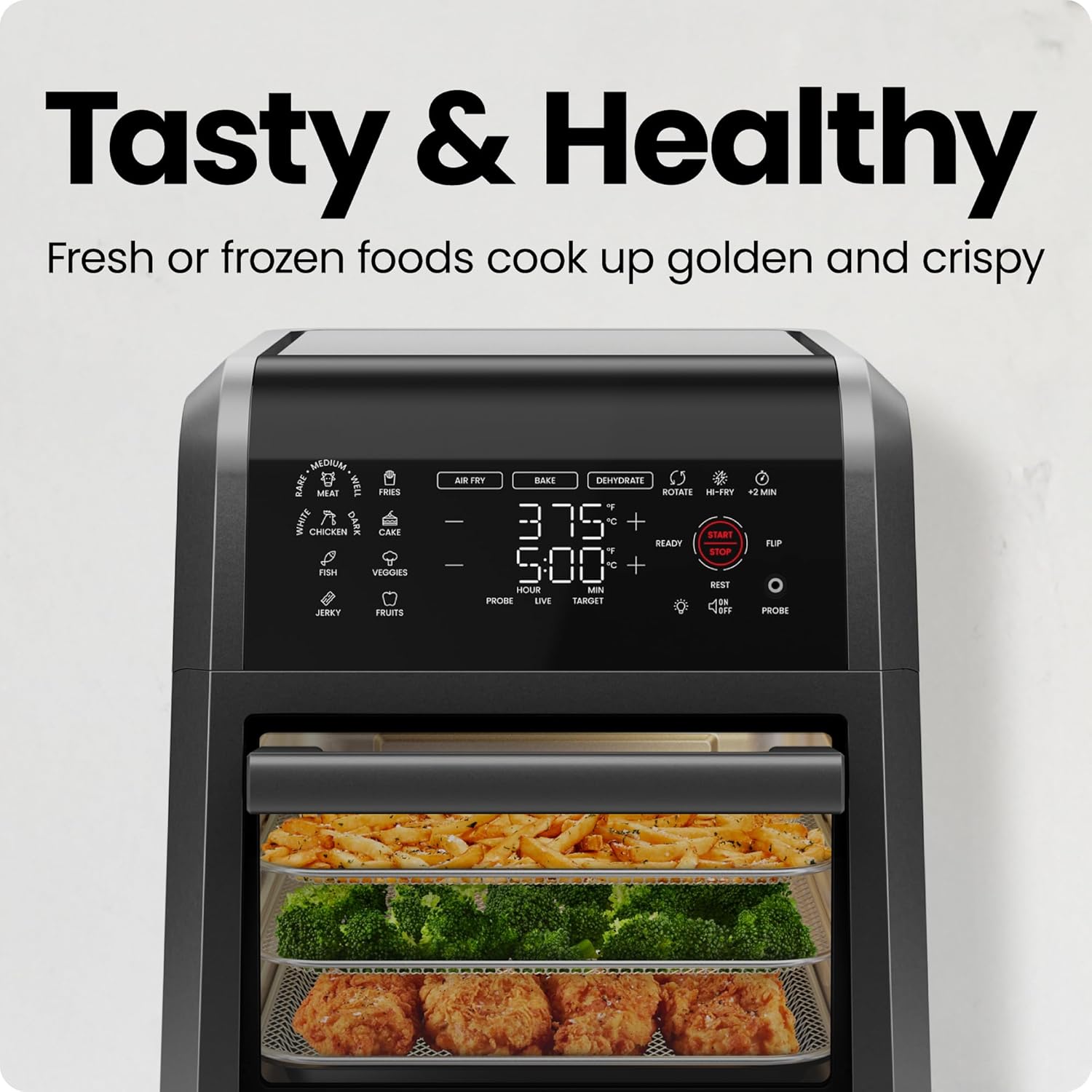 Chefman 12 Qt. Air Fryer 5-in-1 Multifunctional Black photo 3