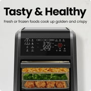 Chefman 12 Qt. Air Fryer 5 Functions w/ Integrated Smart Thermometer, 28 Presets, Black