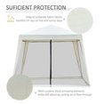 thumbnail image 4 of 10x10 Outdoor Canopy Tent Beige, Party Gazebo w/Mesh Sidewalls, Patio Sun Shade, 4 of 9
