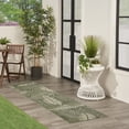 thumbnail image 5 of Nourison Garden Oasis 2' x 8' Green Ivory Outdoor Rug, 5 of 9