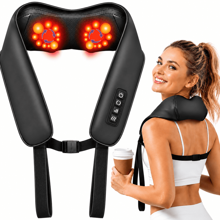 Shiatsu Neck Massager with Heat and Deep Tissue Kneading photo 1