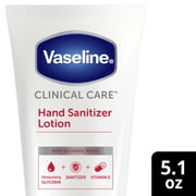 Vaseline Clinical Care Hand Sanitizer Lotion 2-in-1 Hydrating Skin Care Moisturizes and Eliminates Bacteria 5.1 oz