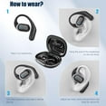 thumbnail image 3 of VEATOOL T6 Open Ear Headphones,Bluetooth 5.4 Wireless Earbuds,60H Playtime Stereo Sound Earphones,Air Conduction IPX7 Waterproof Open Ear Earbud with Ear Hooks, Sport Headset for Cycling Workouts, 3 of 8