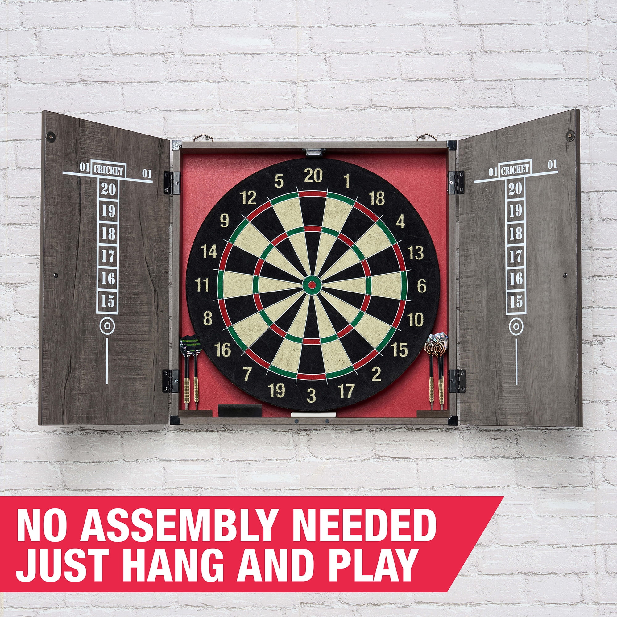 MD Sports Bristle Dartboard Cabinet Set, Bristle Dartboard Cabinet