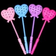 thumbnail image 3 of 5pcs Glowing Concert Sticks Hollow-out Heart-shaped Glow Sticks Funny Luminous Toy Portable Luminous Sticks for Birthday Party Random Color, 3 of 8