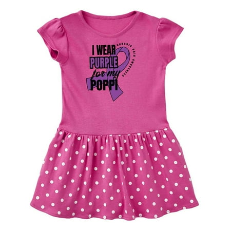 

Inktastic Chronic Pain I Wear Purple For My Poppi Gift Toddler Girl Dress