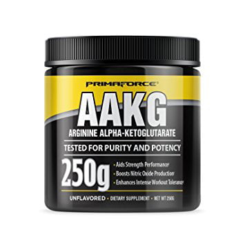 PrimaForce AAKG Powder Supplement – Aids Strength Performance / Boosts Nitric Oxide Production / Enhances Intense Workout Tolerance – 250 grams