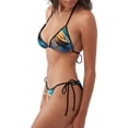 thumbnail image 2 of Disketp Colorful Underwater Sea Turtle para Bañador de Dos Piezas para Mujer, Bikini Sexy Halter String, Conjunto de Bikini en Triángulo, 2 of 6