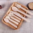 thumbnail image 3 of Cuchara desechable, cuchillo y tenedor de madera, cuchara, vajilla de protección del medio ambiente, juego de cubiertos, tenedor para pastel, helado, postre, cuchara de madera, pala de madera para, 3 of 3