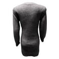 thumbnail image 7 of Olyvenn Womens Tunic Hip Wrap Knitted Sweater Bodycon Dress Fashion Classic Solid House Dress Mock Neck Ruched Warm Slim Fit Casual Flowy Smocked Raglan Cap Long Sleeve Prom Dress Gray 18, 7 of 7