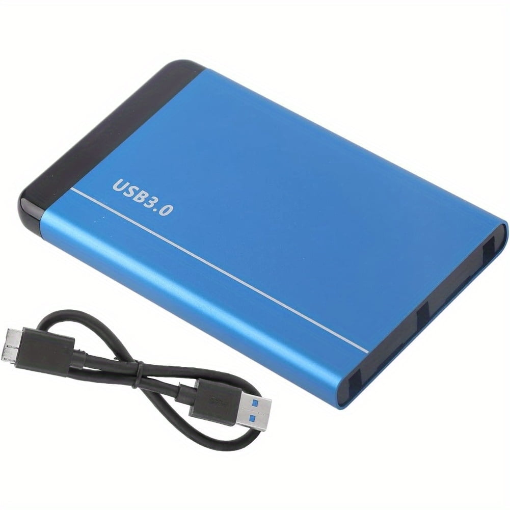1pc Portable USB 3.0 External Hard Drive Enclosure, Aluminum Alloy Case for 2.5-inch SSD HDD, Portable Storage Case
