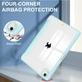 thumbnail image 5 of ELEHOLD Trifold Case for iPad Air 13 inch 2024 -Slim Leather Auto Wake Sleep Kickstand Case Built-in Pencil Holder Acrylic Transparent Clear Back Shockproof Cover for iPad Air 13" 2024,Skyblue, 5 of 8