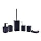 thumbnail image 2 of Juego de accesorios de baño de 6 piezas con dispensador de jabón, portacepillos, escobilla de baño y estuche para tampones | Organizador de baño moderno de plástico en blanco o gris, 2 of 7