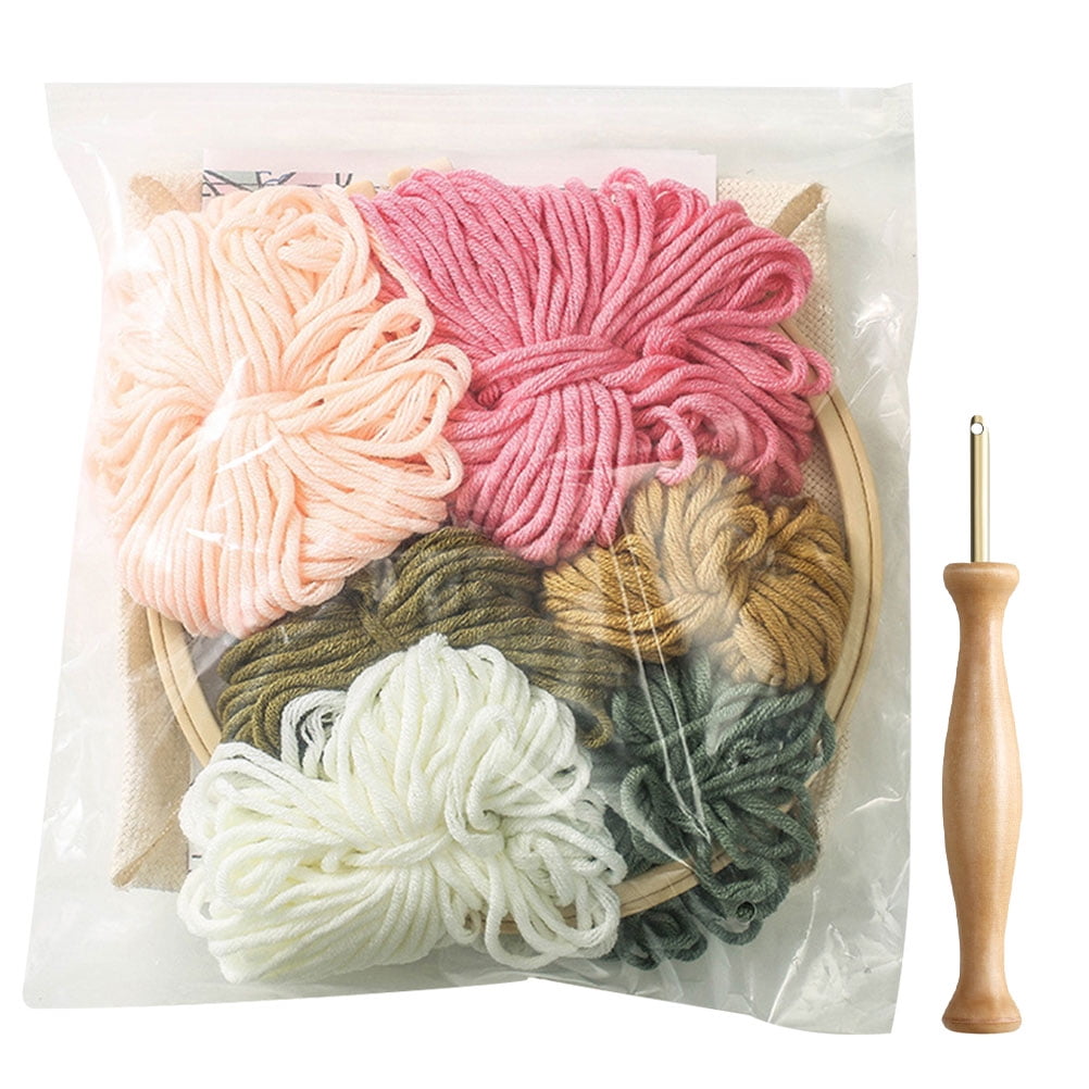 NUOLUX Embroidery Starter Kits Kit Punch Needle Hoop Stitch Pack