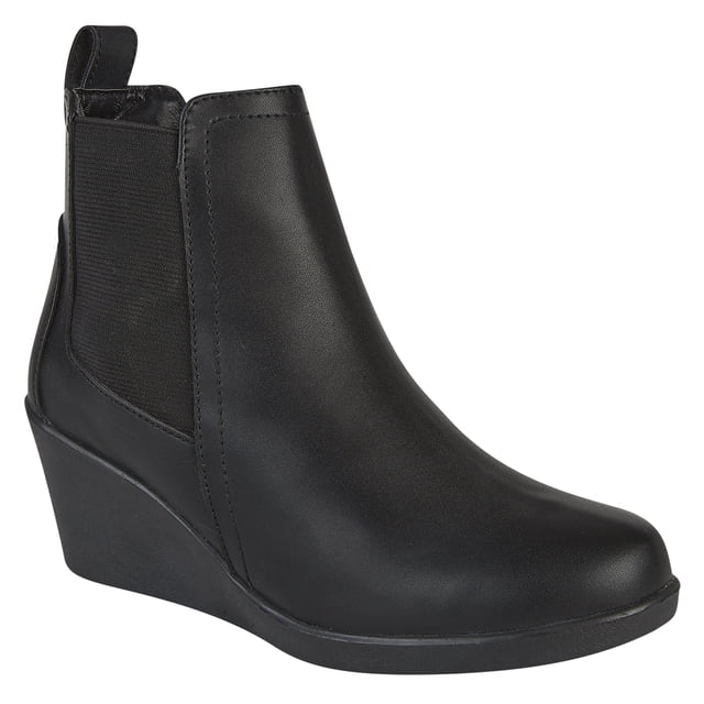 Botín Para Mujer Castalia 329-100 Negro Tacón Corrido