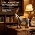thumbnail image 2 of Rustic Donkey Figurine for Farmhouse Decor Distressed Brown Statue Vintage Western Style, Tabletop Ornament, Shelf & Office Display, Country Decor, Distressed Finish(2pcs), 2 of 7