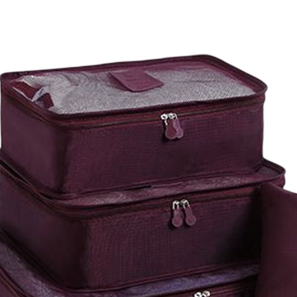 6 unids/set bolsa de almacenamiento de equipaje bolsa de embalaje de viaje para ropa interior de zapatos (rojo vino) Ndcxsfigh Libre de BPA