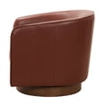 thumbnail image 6 of Caramel Leather Swivel Chair | Stylish Addition to Any Room | Sinuous Springs for Durability | No Assembly Hassle, 6 of 6
