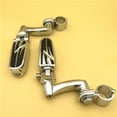 thumbnail image 5 of HTT-MOTOR Chrome Peg Mounting Kit Lightning Style Foot Peg For Bike Equipped with 1-1/4 inch (1.25") Front Engine Guard Frame Tube Iron 883 XL883N Electra Glide Ultra Road King FLHR, 5 of 6