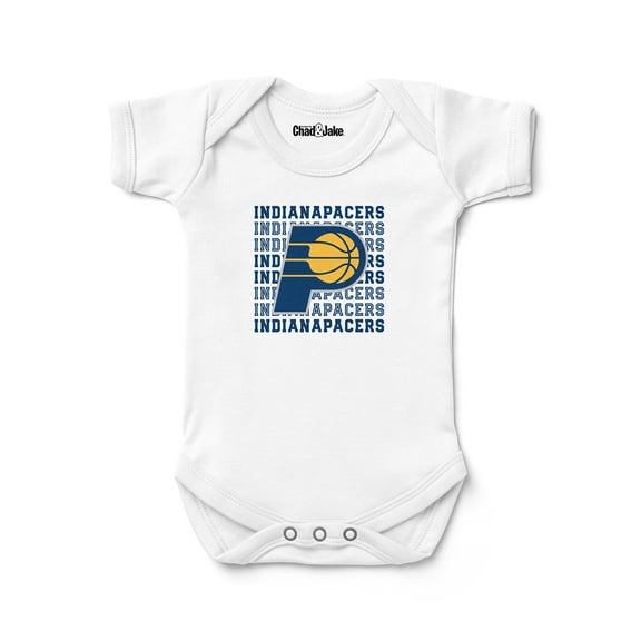 Newborn & Infant Chad & Jake  White Indiana Pacers Retro Bodysuit