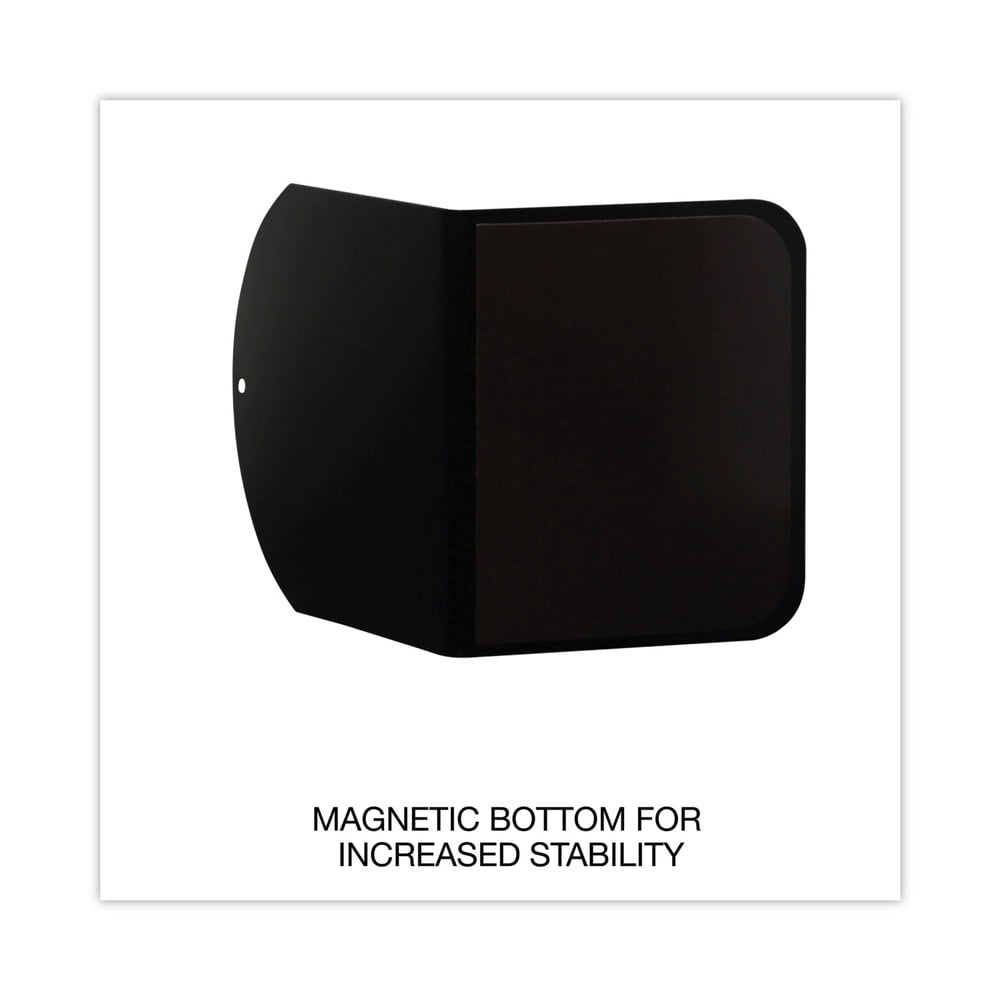 Universal Magnetic Bookends - Black Metal, 6"W X 5"D X 7"H For Books & Binders - View #7