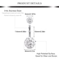 thumbnail image 2 of LAURITAMI 10Pcs 14G Surgical Steel Acrylic Belly Button Rings Sexy Body Piercing Blue, 2 of 3