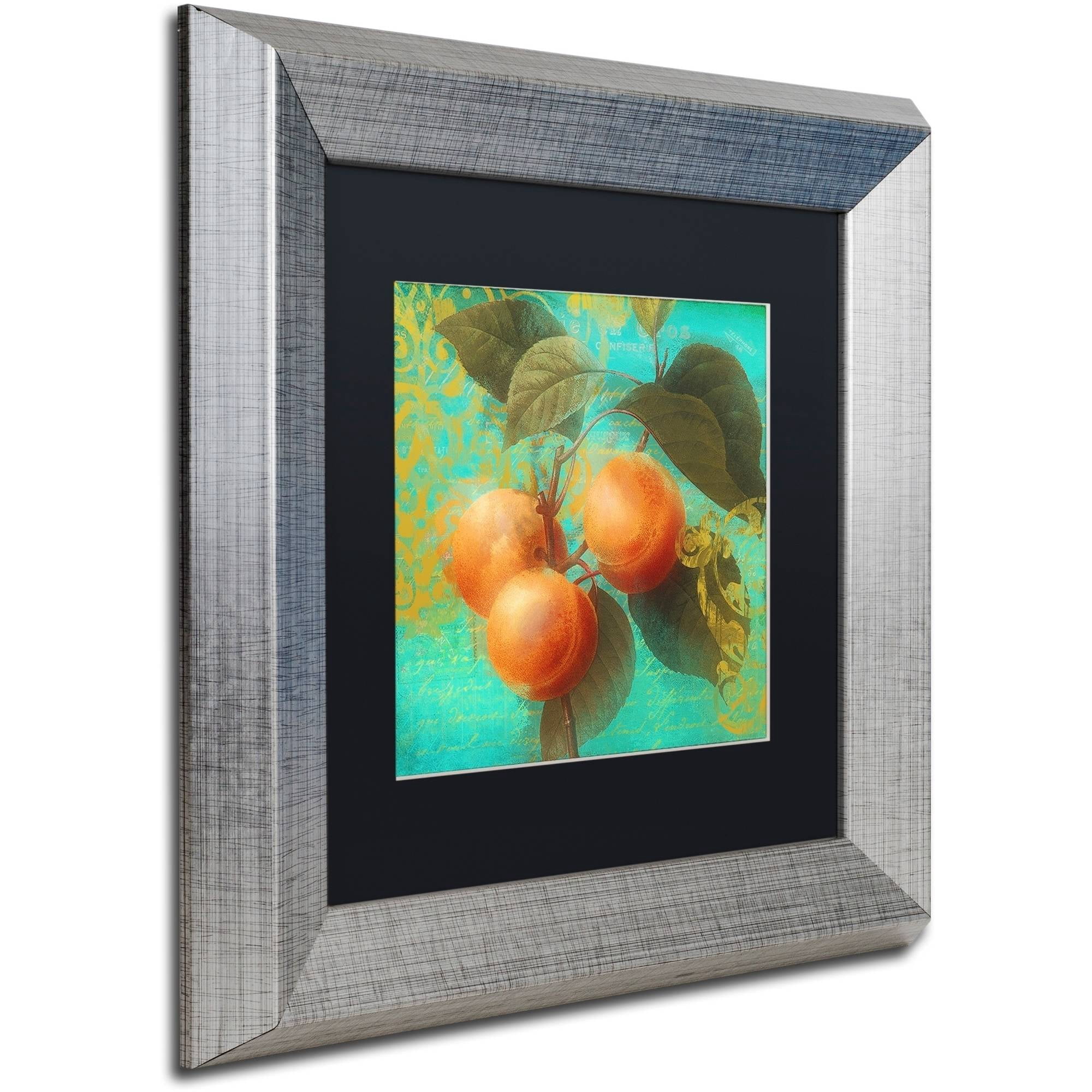 Trademark Fine Art "Glowing Fruits II" Canvas Art by Color Bakery Black Matte, Silver Frame