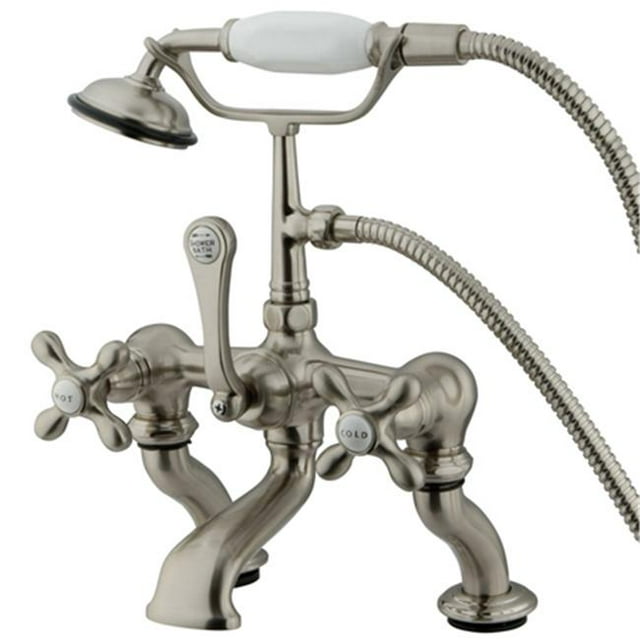 Kingston Brass CC415T8 Robinet de Baignoire Vintage sur Pattes, 3-3/8-Inch Réglable, Nickel Brossé