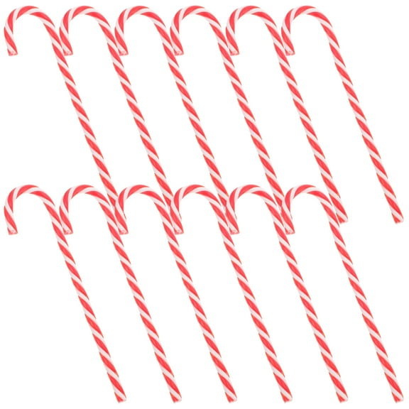 BESTYASH 12Pcs Candy Cane Christmas Decor Red Festive Tree Accent