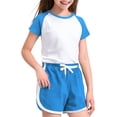 thumbnail image 2 of Coerni Kids Athletic Outfits Two Piece Toddler Boys Girls Summer Shorts Set Cotton Short Sleeve Tshirt Drawstring Outfit, 2 of 4