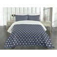 thumbnail image 3 of Ambesonne Star Quilted Bedspread Set 3 Pcs, Patriotic Freedom, King Size, Violet Blue and Tan, 3 of 5