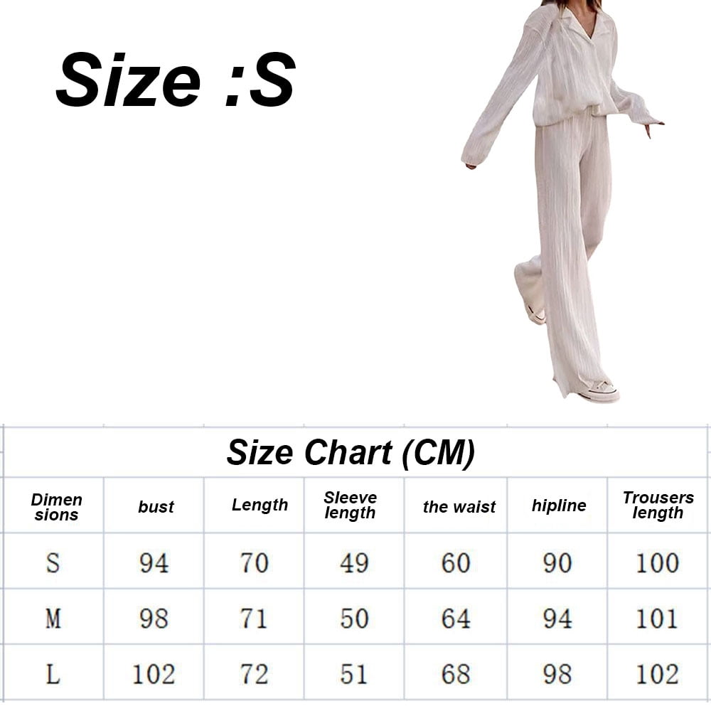 Women's 2-Piece Outfit Set – Oversized Button-Down Shirt & High-Waist Pleated Pants, Blue, Size Small - View #11