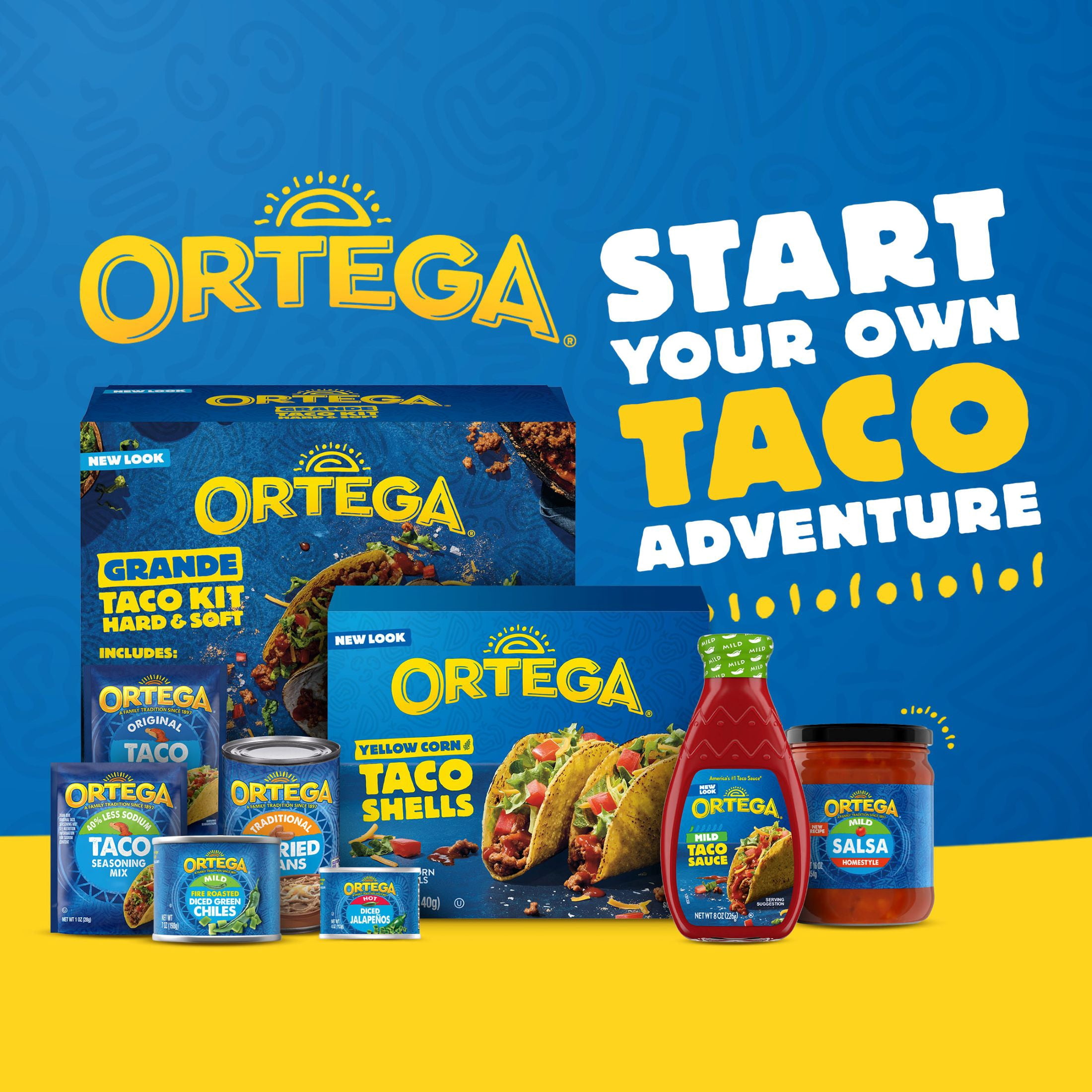 Ortega Fiesta Flats Flat Bottom Taco Shells Kit 9.6 oz