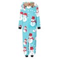thumbnail image 4 of Odeerbi Matching Family Christmas Pajamas Sets Parent-Child Xmas Warm Hooded Jumpsuit Printed Home Wear Set Loungewear Sleepwear Jammies for Mom, 4 of 4