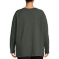 thumbnail image 5 of Terra & Sky Women's Plus Size French Terry Sweatshirt, 5 of 5