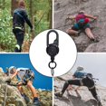 thumbnail image 6 of Retractable Carabiner Keychain Retractable Keychain with Compass Steel Wire Carabiner Badge Reel Holder Clip Key Ring Heavy Duty Outdoor Camping, 6 of 8