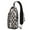 Brown Halloween Ghost, variant on Sling Backpack,Brown Halloween Ghost Pattern Crossbody Bag with Water Bottle Holder,Waterproof Sling Bag for Men/Women with Chest Phone Holder for Hiking,Travel