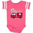 thumbnail image 3 of Inktastic Easter Red Firetruck with Pink Hearts Boys or Girls Baby Bodysuit, 3 of 5