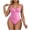 Pink #3, variant on Xihbxyly Swimsuit Xihbxyly One Piece Swimsuit for Women, Women One Piece Swimsuit U Neck Swimwear Slimming Strap Backless Beach Swimwear Bathing Suits Pink L