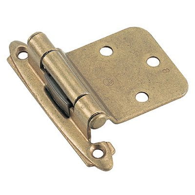 - Variable Overlay Self-Closing, Face Mount Antique Copper Hinge - 2 Pack