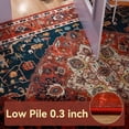 thumbnail image 6 of 6x9 Orange-Red Area Rug - Machine Washable, Non-Slip, Stain Resistant, 6 of 9