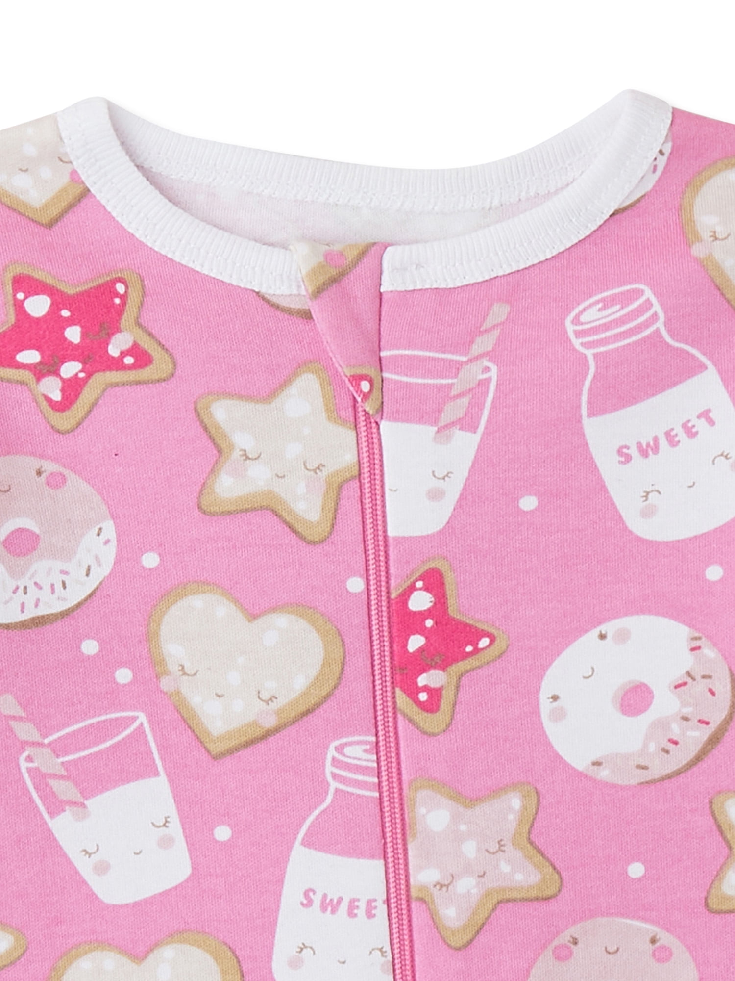 Wonder Nation Baby Girls Cookies Sleep N Play, Sizes 0 Months - 9 Months
