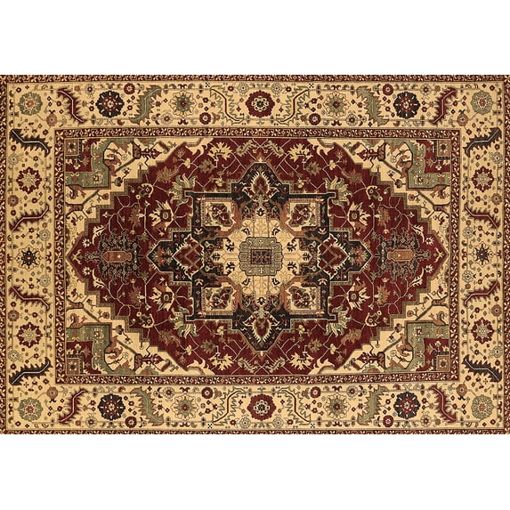 Ahgly Company Indoor Rectangle Persian Brown Traditional Area Rugs, 3' x 5'