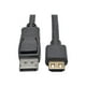 Eaton Tripp Lite Series DisplayPort HDMI 15 ft 1.2 to Active Adapter Cable (M/M), 4K 60 Hz, Gripping HDMI Plug, HDCP 2.2, (4.6 M) - Câble adaptateur - DisplayPort mâle vers HDMI mâle - 15 pi - noir - actif, 4K – image 1 sur 6