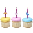 Princess Icon Spiral Cake Candles Set – 12 Pink Birthday Candles with ...