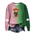 thumbnail image 5 of Srogem St Patricks Day Shirt Women Trendy 2025 Fashion Sweater Long Sleeve Crew Neck Clover Fashion Pullover Clothes, 5 of 5