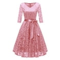 thumbnail image 2 of Eashery Womens Dresses Elegant Party Womens Dresses Midi Pink S, 2 of 3