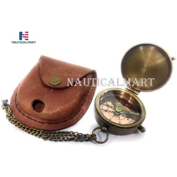 NauticalMart Brass Compass, With All Your Heart Engraved Compass, Proverbs 3 - 5-16 Inch Gifts, Confirmation Gift Ideas, Religious Gifts, Missionary Gifts